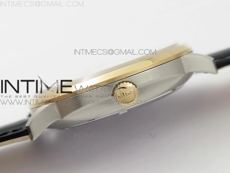 Commander SS RG HGF 1:1 Best Edition White Dial On Black Leather strap A2824