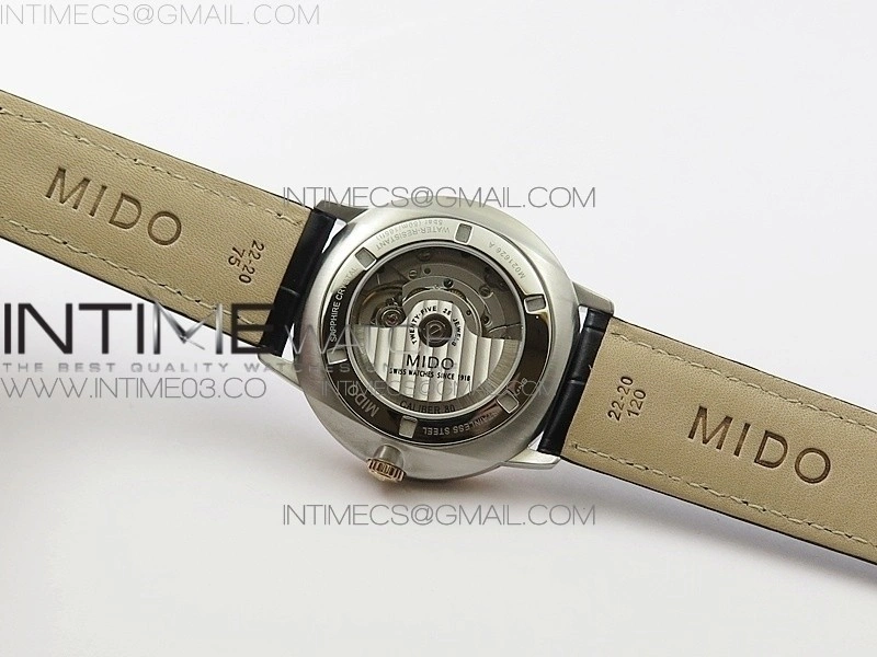 Commander SS RG HGF 1:1 Best Edition White Dial On Black Leather strap A2824