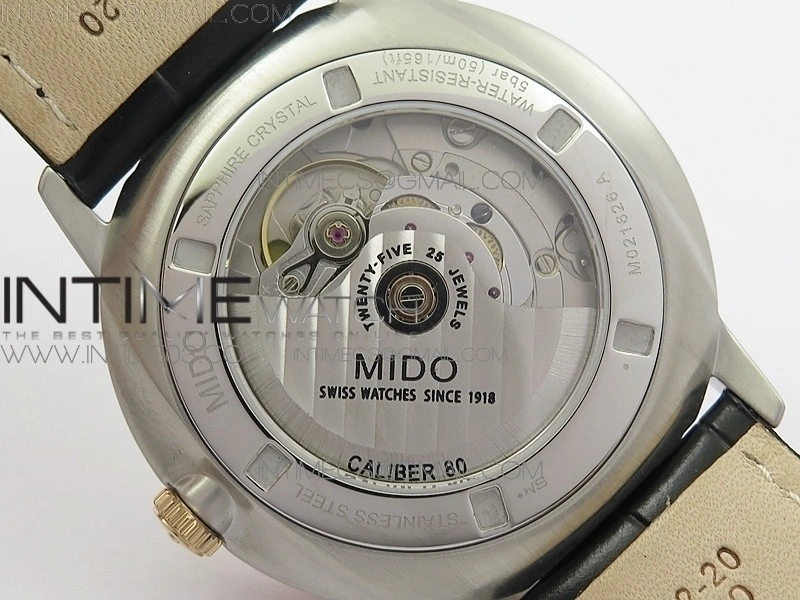 Commander SS RG HGF 1:1 Best Edition White Dial On Black Leather strap A2824