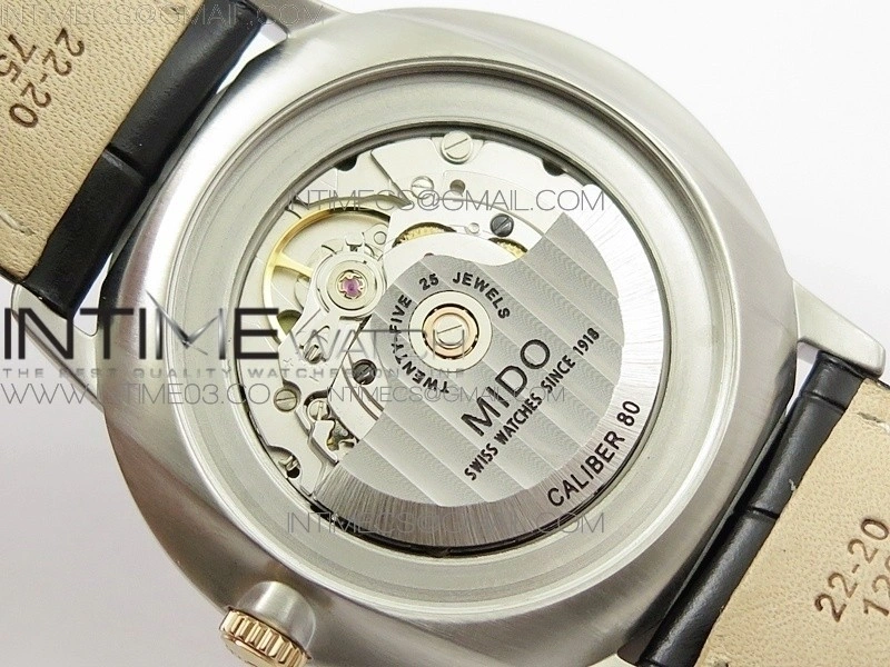 Commander SS RG HGF 1:1 Best Edition White Dial On Black Leather strap A2824