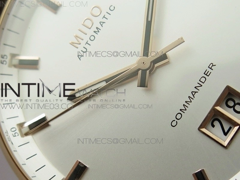 Commander SS RG HGF 1:1 Best Edition White Dial On SS Bracelet A2824