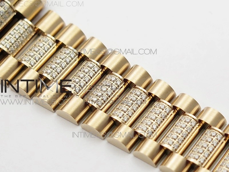Day-Date 36 128235 RG Crystal BP Best Edition Black Crystal Marker Dial on RG President Bracelet A2836