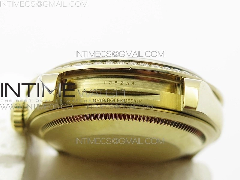 Day-Date 36 128235 YG Crystal BP Best Edition Black Crystal Marker Dial on YG President Bracelet A2836