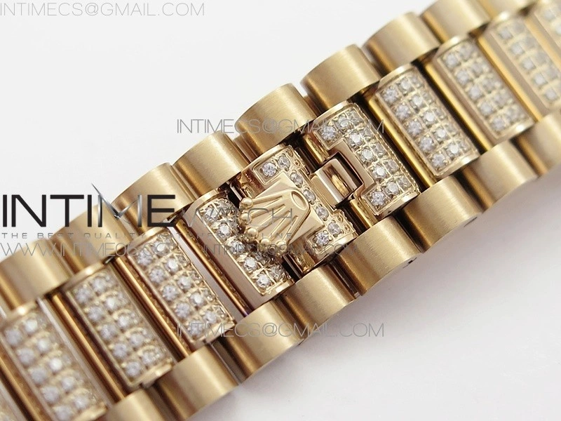 Day-Date 36 128235 RG Crystal BP Best Edition Brown Crystal Marker Dial on RG President Bracelet A2836
