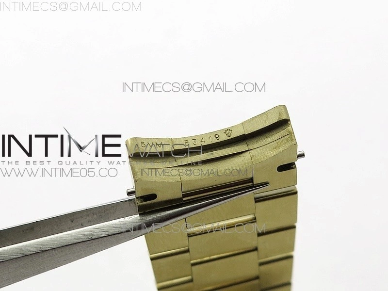 Day-Date 36 128235 YG Crystal BP Best Edition Green Crystal Marker Dial on YG President Bracelet A2836