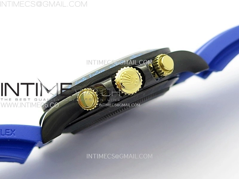 Daytona PVD Ceramic Bezel GETF Best Edition Skeleton Blue Dial on Blue Rubber Strap SA4130
