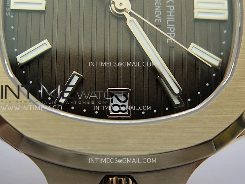 Nautilus 5711 Gain Weight DDF 1:1 Best Edition Brown Textured Dial On Black Leather Strap Super Clone DD324