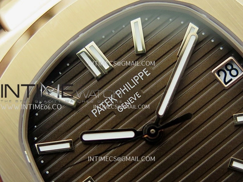 Nautilus 5711 Gain Weight DDF 1:1 Best Edition Brown Textured Dial On Black Leather Strap Super Clone DD324
