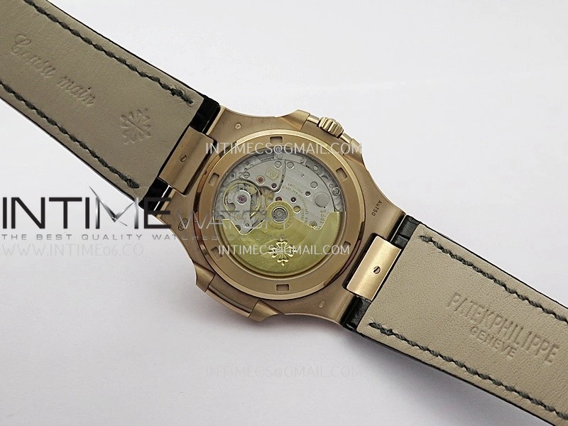 Nautilus 5711 Gain Weight DDF 1:1 Best Edition Brown Textured Dial On Black Leather Strap Super Clone DD324