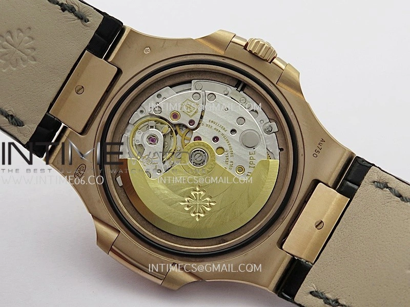 Nautilus 5711 Gain Weight DDF 1:1 Best Edition Brown Textured Dial On Black Leather Strap Super Clone DD324