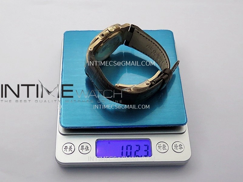 Nautilus 5711 Gain Weight DDF 1:1 Best Edition Brown Textured Dial On Black Leather Strap Super Clone DD324