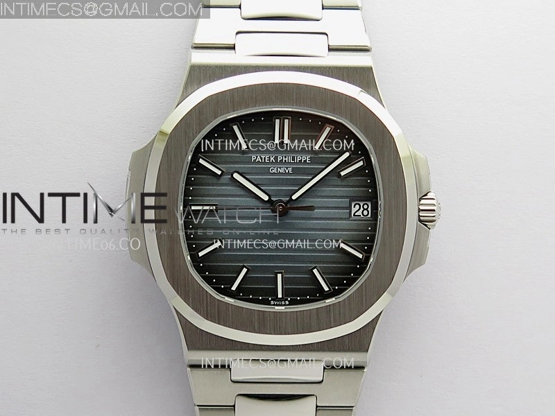 Nautilus 5711 1A SS DDF 1:1 Best Edition V2 SW Dial Blue Textured Dial On SS Bracelet Super Clone 324