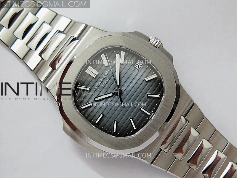Nautilus 5711 1A SS DDF 1:1 Best Edition V2 SW Dial Blue Textured Dial On SS Bracelet Super Clone 324