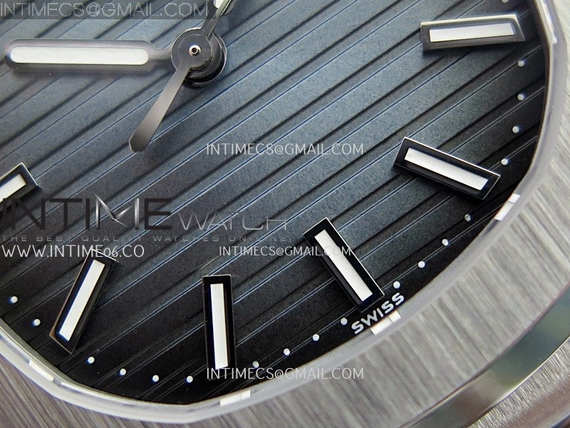 Nautilus 5711 1A SS DDF 1:1 Best Edition V2 SW Dial Blue Textured Dial On SS Bracelet Super Clone 324