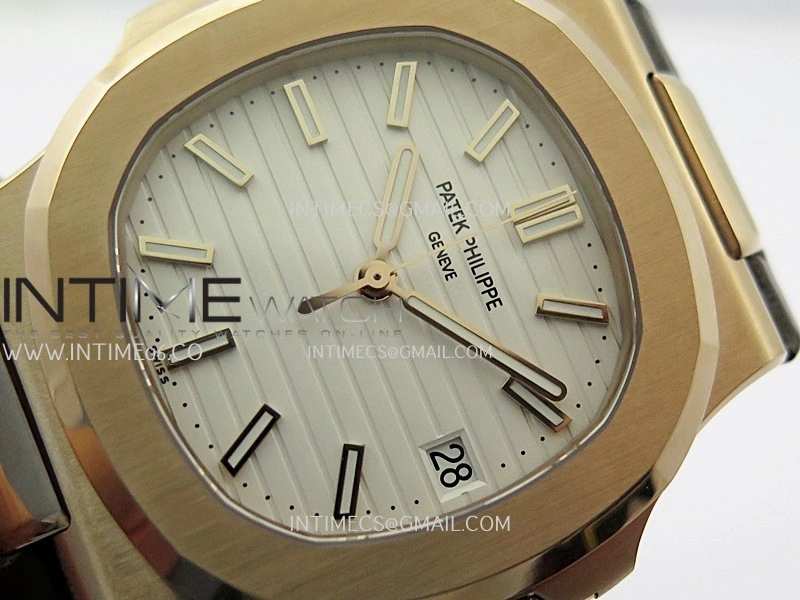 Nautilus 5711 Gain Weight DDF 1:1 Best Edition White Textured Dial On Brown Leather Strap Super Clone DD324
