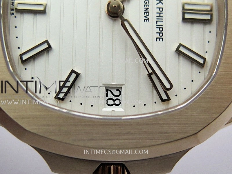 Nautilus 5711 Gain Weight DDF 1:1 Best Edition White Textured Dial On Brown Leather Strap Super Clone DD324