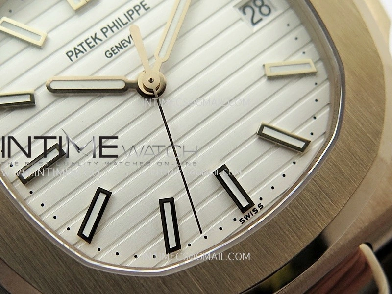 Nautilus 5711 Gain Weight DDF 1:1 Best Edition White Textured Dial On Brown Leather Strap Super Clone DD324