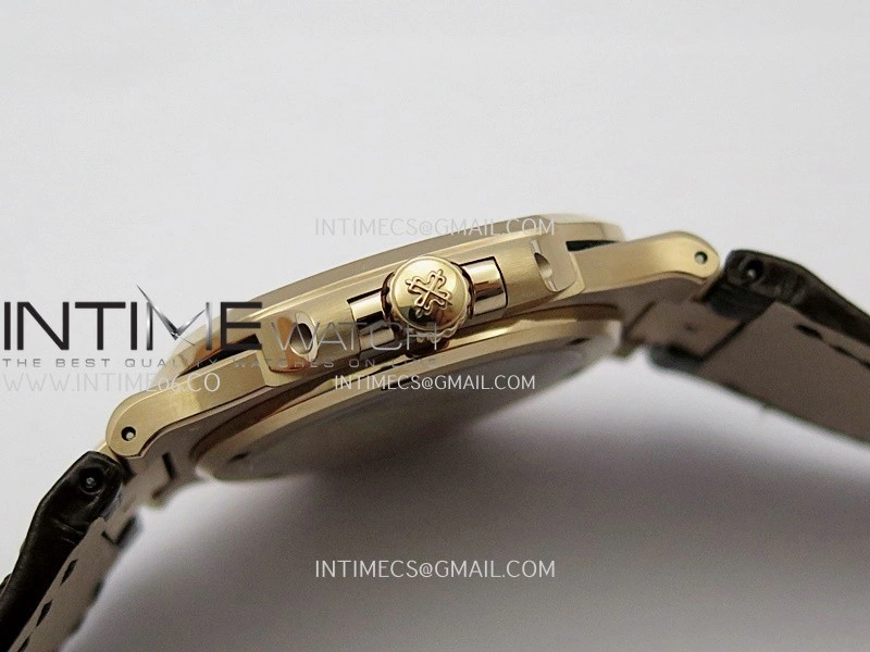 Nautilus 5711 Gain Weight DDF 1:1 Best Edition White Textured Dial On Brown Leather Strap Super Clone DD324