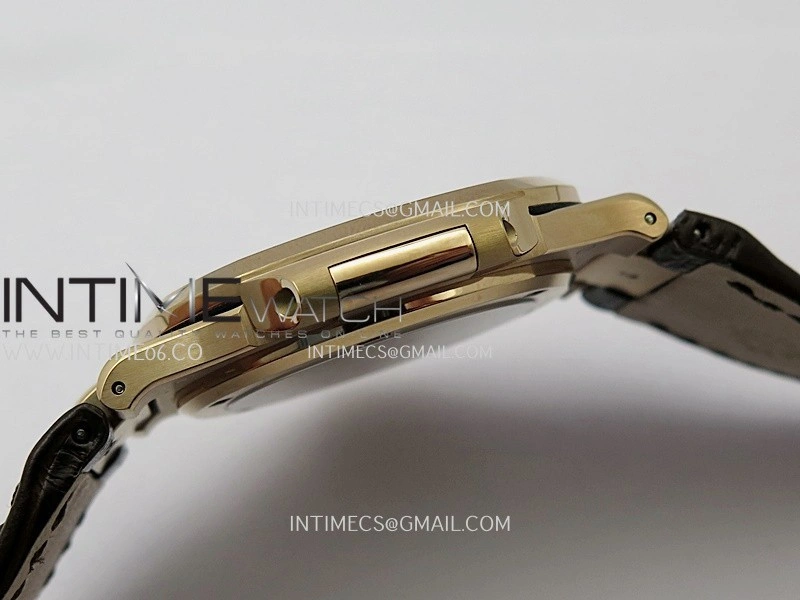 Nautilus 5711 Gain Weight DDF 1:1 Best Edition White Textured Dial On Brown Leather Strap Super Clone DD324