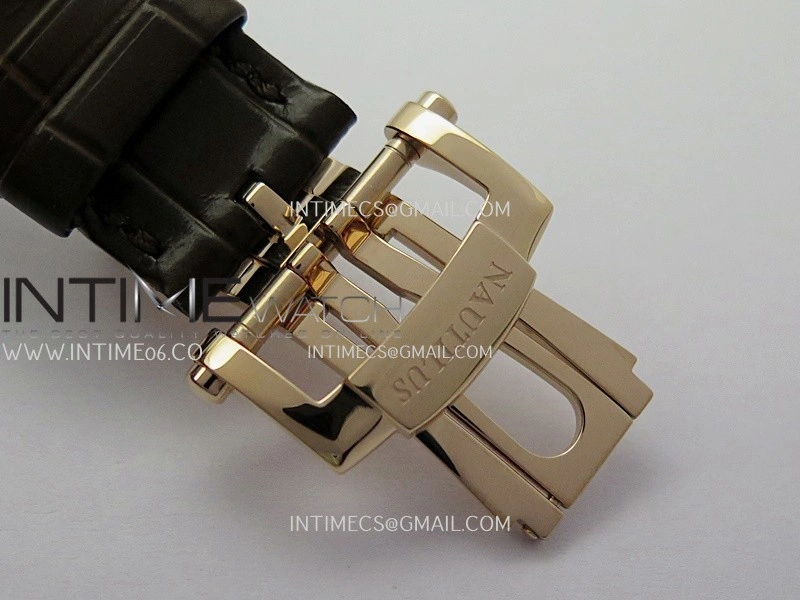 Nautilus 5711 Gain Weight DDF 1:1 Best Edition White Textured Dial On Brown Leather Strap Super Clone DD324