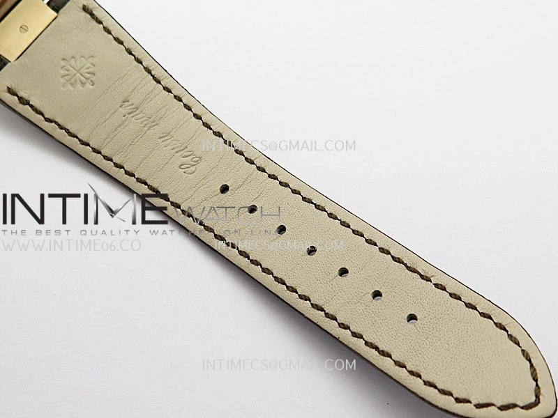 Nautilus 5711 Gain Weight DDF 1:1 Best Edition White Textured Dial On Brown Leather Strap Super Clone DD324