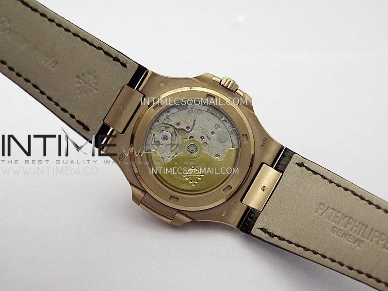 Nautilus 5711 Gain Weight DDF 1:1 Best Edition White Textured Dial On Brown Leather Strap Super Clone DD324
