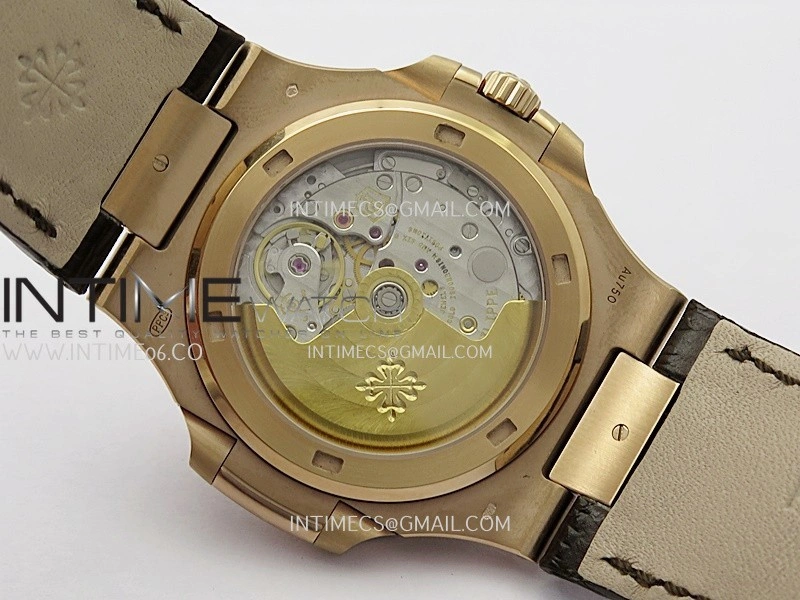 Nautilus 5711 Gain Weight DDF 1:1 Best Edition White Textured Dial On Brown Leather Strap Super Clone DD324