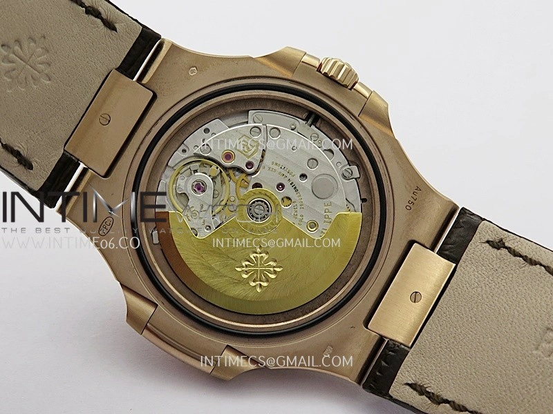 Nautilus 5711 Gain Weight DDF 1:1 Best Edition White Textured Dial On Brown Leather Strap Super Clone DD324