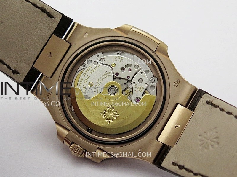 Nautilus 5711 Gain Weight DDF 1:1 Best Edition White Textured Dial On Brown Leather Strap Super Clone DD324