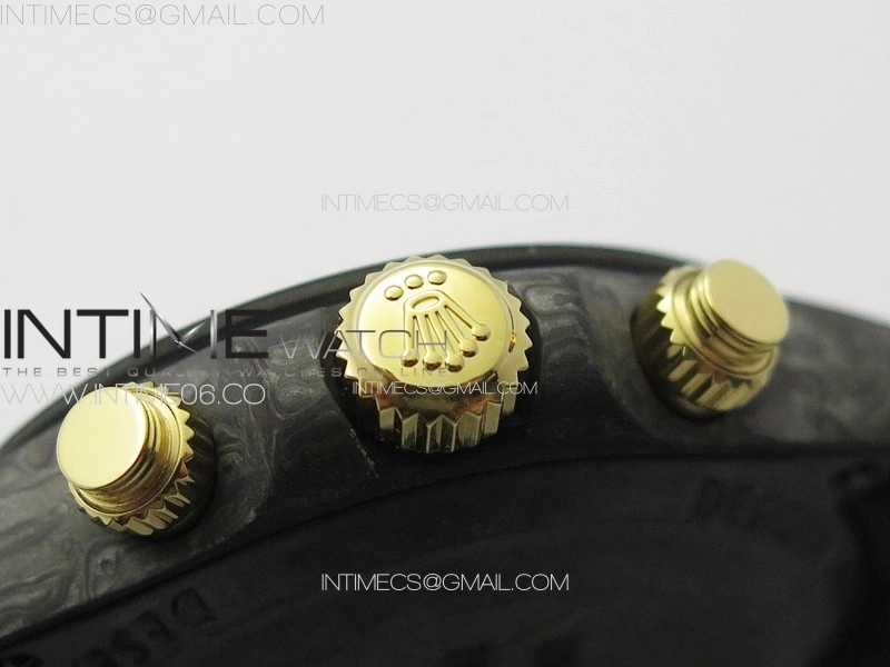 Daytona DIW Carbon DIWF Best Edition Gold Dial Arabic Markers on Brown Nylon Strap A7750