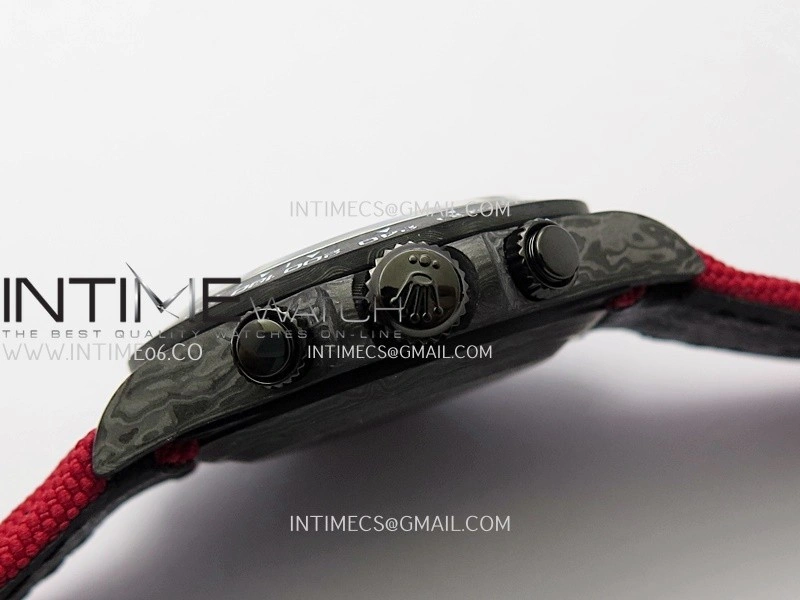 Daytona DIW Carbon Red Handset GETF Best Edition Skeleton Dial On Red Nylon Strap SA4130