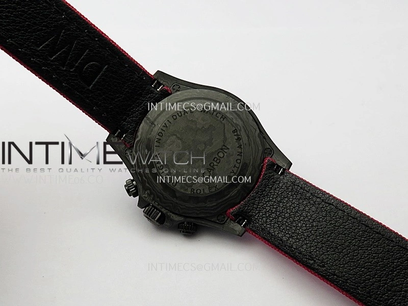 Daytona DIW Carbon Red Handset GETF Best Edition Skeleton Dial On Red Nylon Strap SA4130