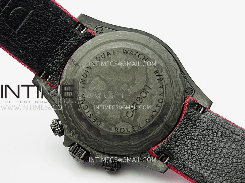 Daytona DIW Carbon Red Handset GETF Best Edition Skeleton Dial On Red Nylon Strap SA4130