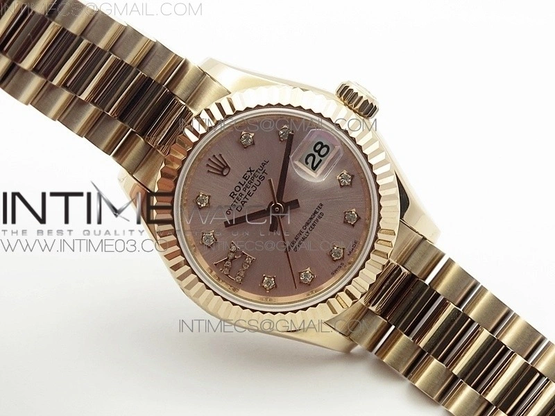 DateJust 28mm RG Bezel BP Best Edition RG Dial on RG Bracelet ETA2671