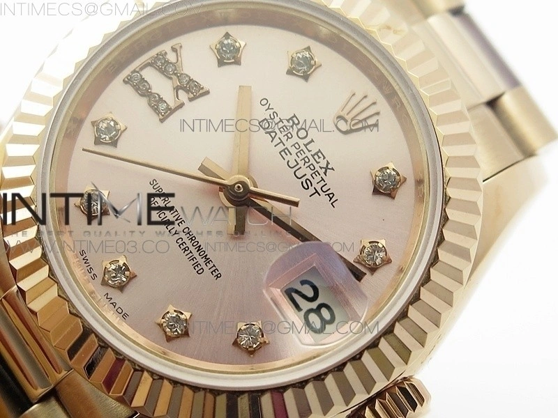 DateJust 28mm RG Bezel BP Best Edition RG Dial on RG Bracelet ETA2671