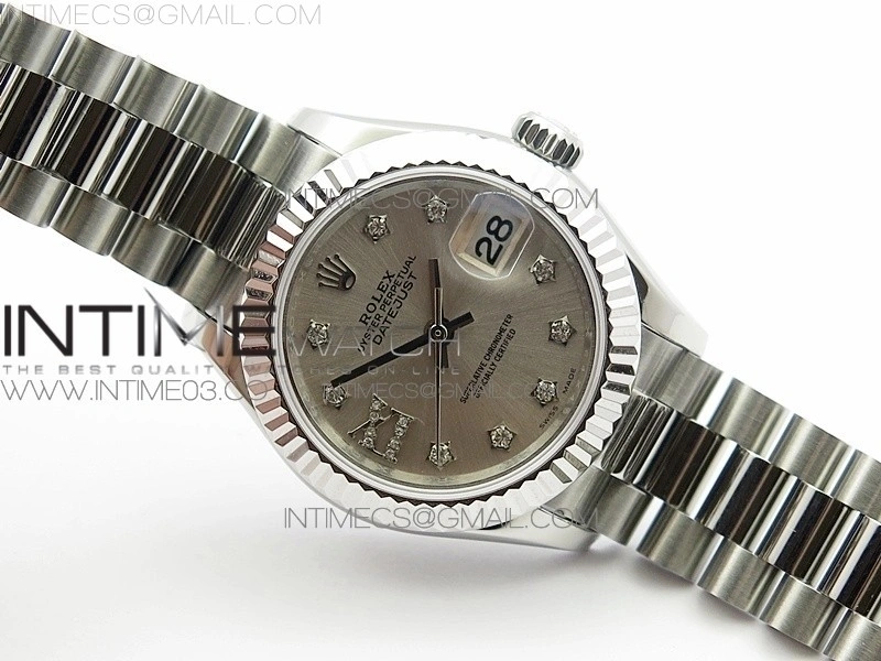 DateJust 28mm SS BP Best Edition Silver Dial XI Diamond on SS Bracelet ETA2671