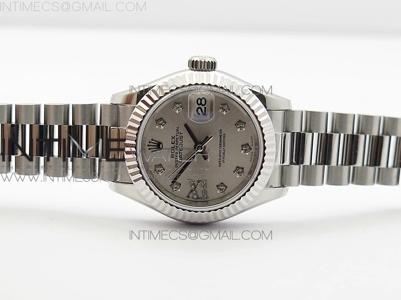 DateJust 28mm SS BP Best Edition Silver Dial XI Diamond on SS Bracelet ETA2671