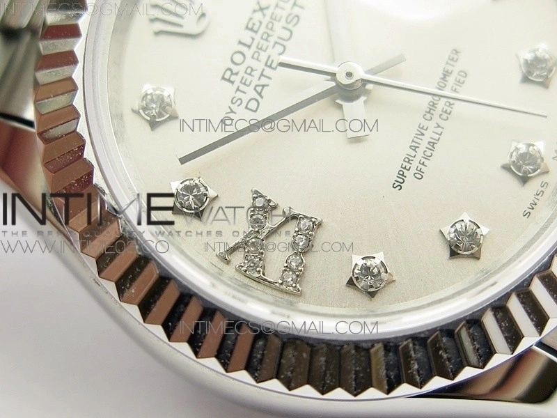DateJust 28mm SS BP Best Edition Silver Dial XI Diamond on SS Bracelet ETA2671