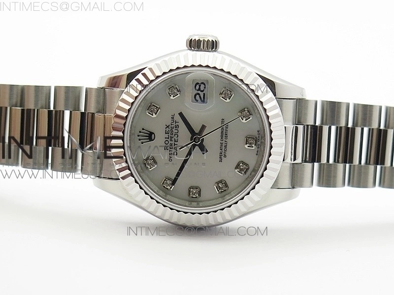 DateJust 28mm SS BP Best Edition White MOP Dial on SS Bracelet ETA2671