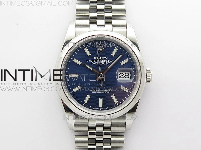 DateJust 36 SS 126200 BP 1:1 Best Edition New Blue Dial on Jubilee Bracelet