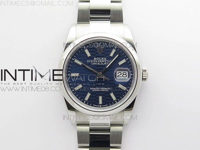 DateJust 36 SS 126200 BP 1:1 Best Edition New Blue Dial on Oyster Bracelet