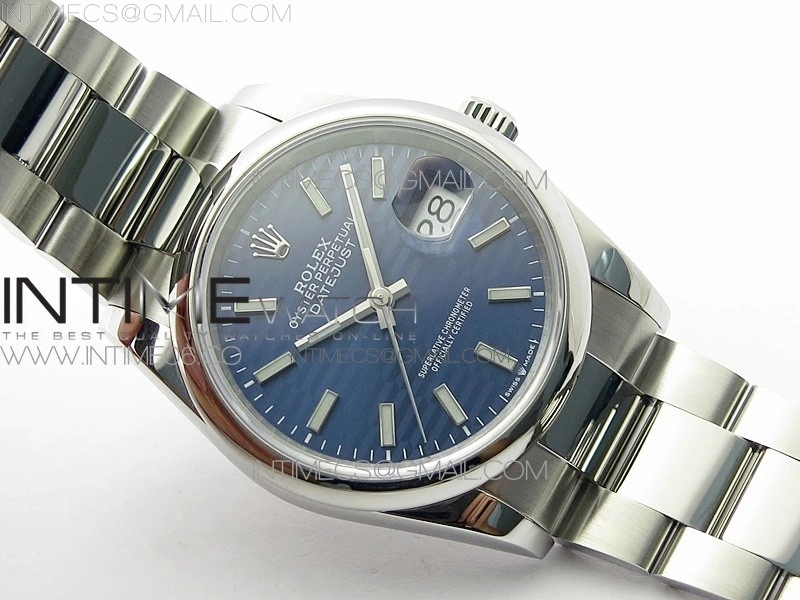 DateJust 36 SS 126200 BP 1:1 Best Edition New Blue Dial on Oyster Bracelet
