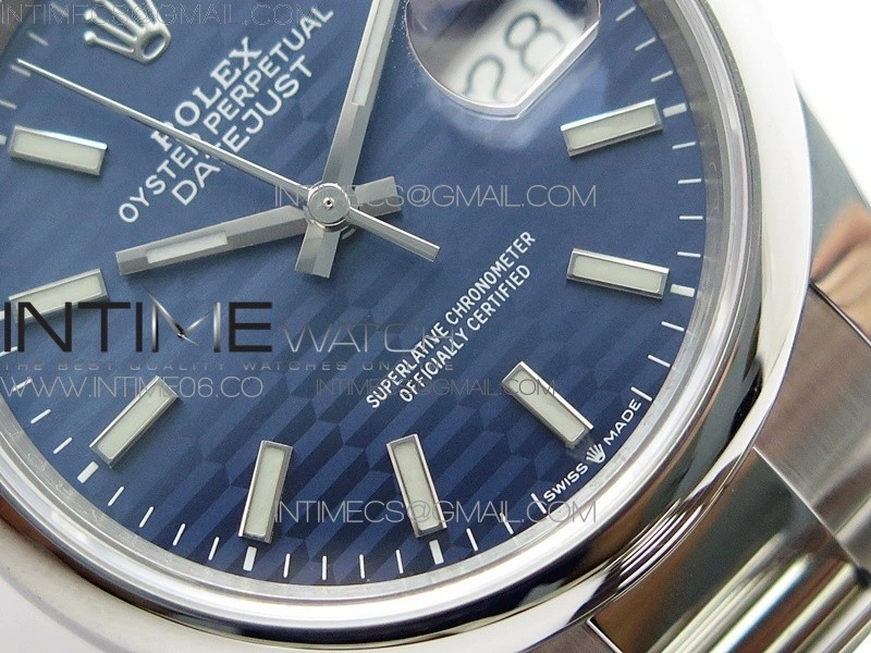 DateJust 36 SS 126200 BP 1:1 Best Edition New Blue Dial on Oyster Bracelet