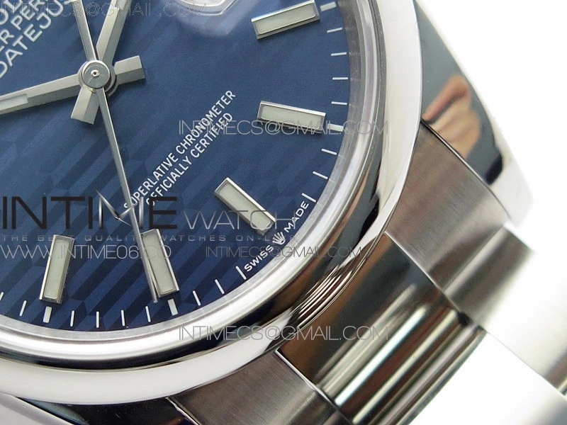 DateJust 36 SS 126200 BP 1:1 Best Edition New Blue Dial on Oyster Bracelet