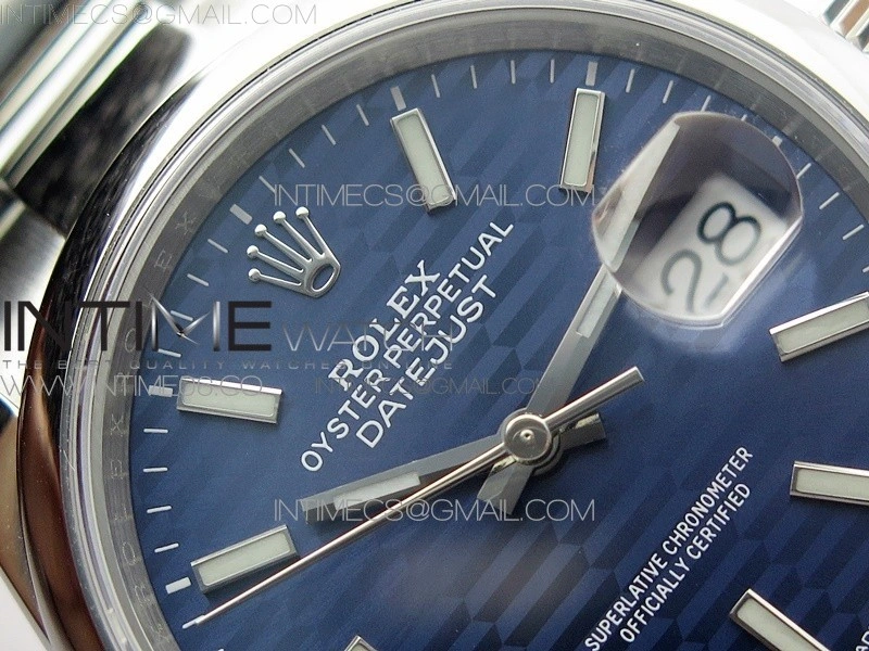 DateJust 36 SS 126200 BP 1:1 Best Edition New Blue Dial on Oyster Bracelet