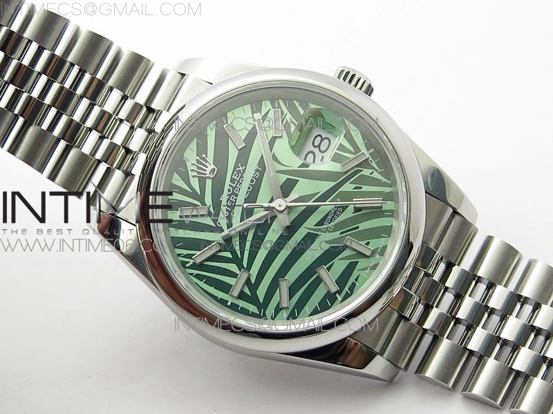 DateJust 36 SS 126200 BP 1:1 Best Edition New Green Dial on Jubilee Bracelet