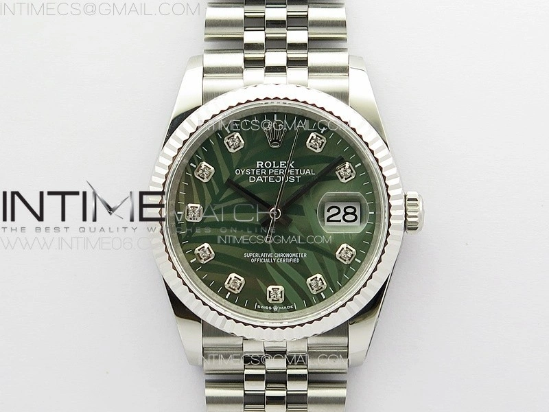 DateJust 36 SS 126233 JDF 1:1 Best Edition New Green Dial on Jubilee SS Bracelet