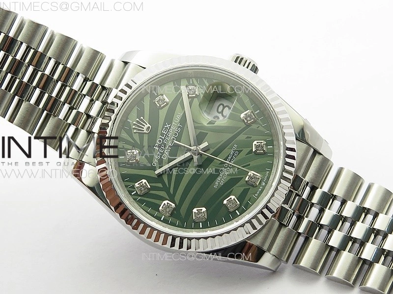 DateJust 36 SS 126233 JDF 1:1 Best Edition New Green Dial on Jubilee SS Bracelet