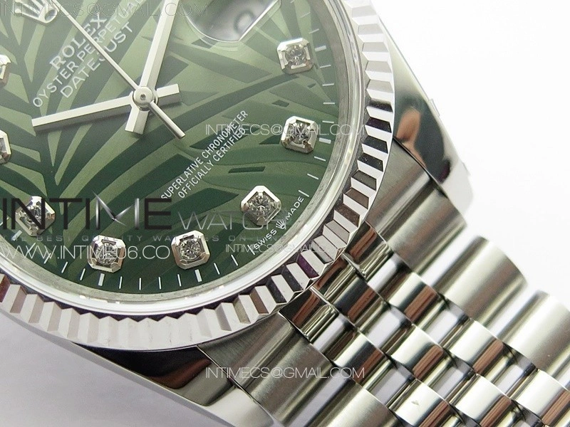 DateJust 36 SS 126233 JDF 1:1 Best Edition New Green Dial on Jubilee SS Bracelet