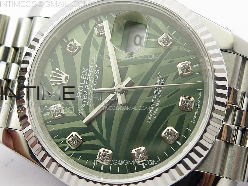 DateJust 36 SS 126233 JDF 1:1 Best Edition New Green Dial on Jubilee SS Bracelet